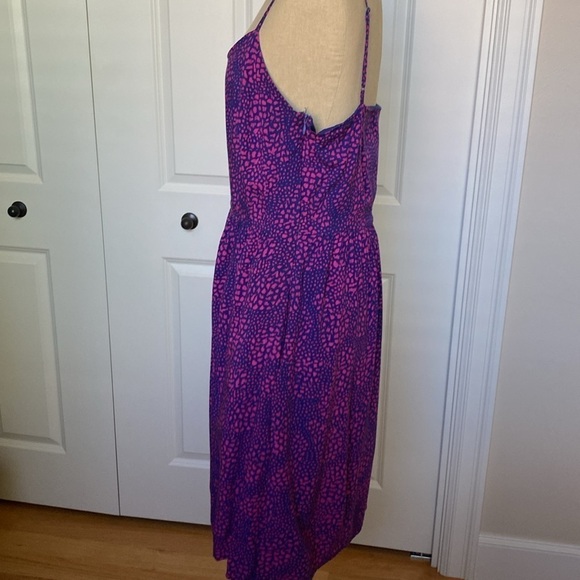 GAP Fit Flare Mini Dress Womens Blue/Pink Y2K 90’s Beach Ballet Core Size M - Picture 4 of 13